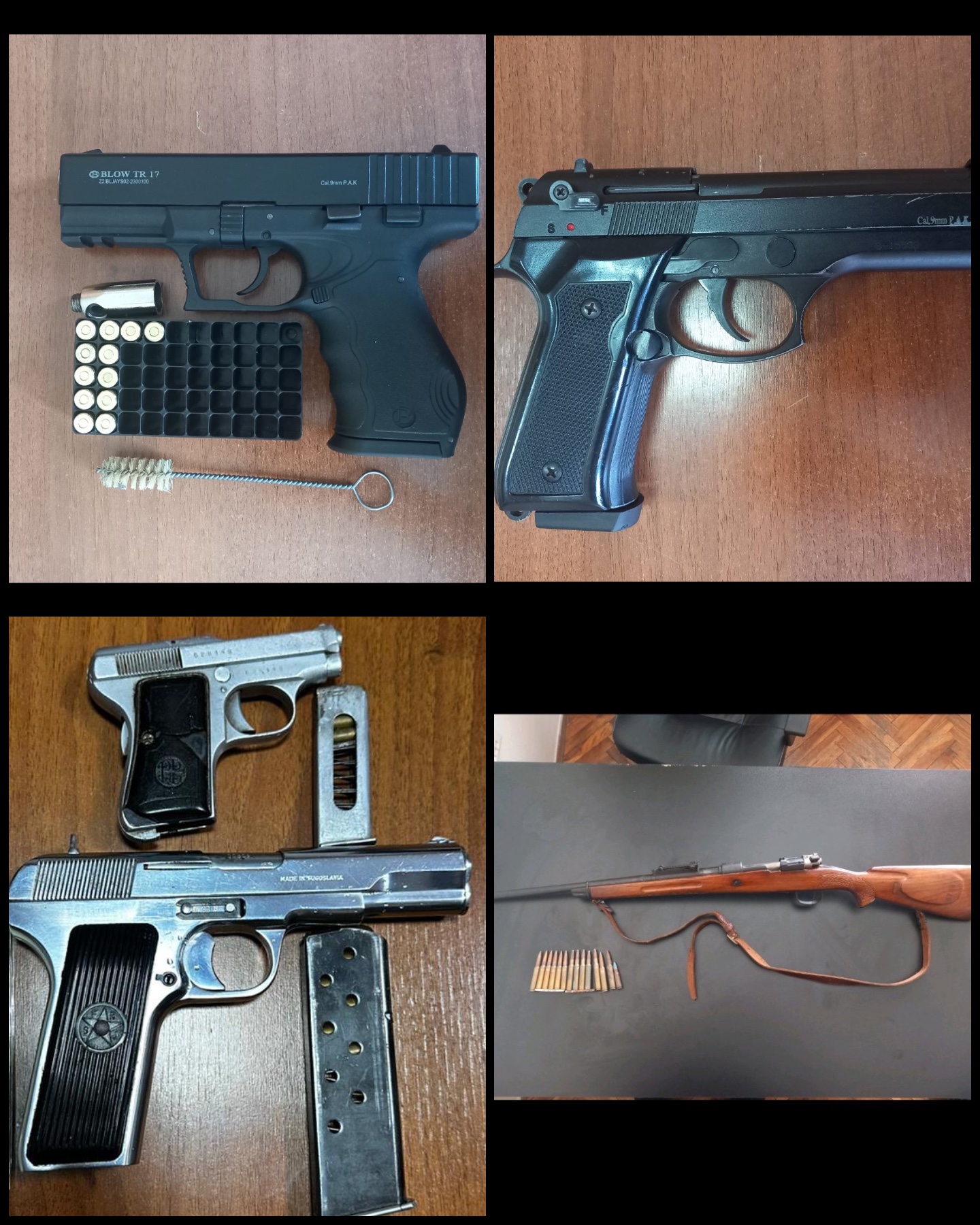 Policija pretresla stanove više osoba u Bijelom Polju: Zaplijenjen arsenal oružja i municije