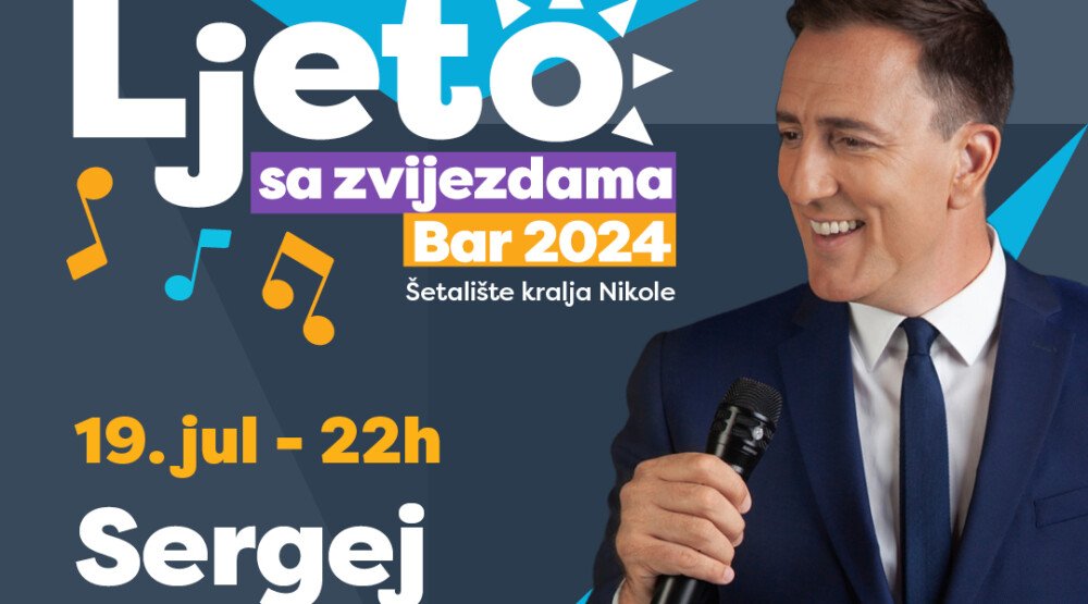 Koncert Sergeja Četkovića 19. jula u Baru