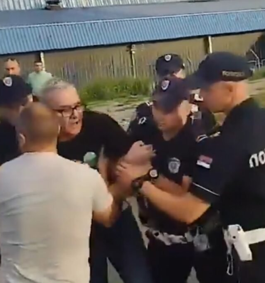 Uhapšeni aktivisti Nebojša Petković i Zlatko Kokanović na protestu ,,Ne damo Jadar&#8221;