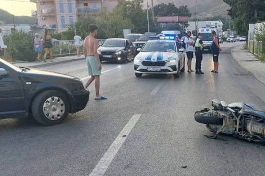 Sutomore: U sudaru motocikla i automobila povrijeđena jedna osoba