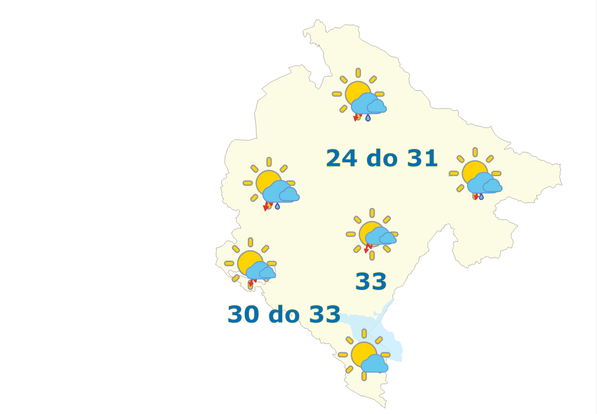Sjutra pretežno sunčano, do 33 stepeni