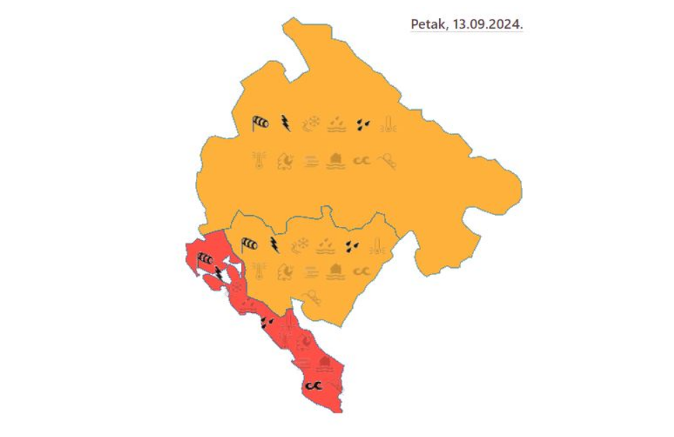 Na primorju sjutra crveni meteo alarm
