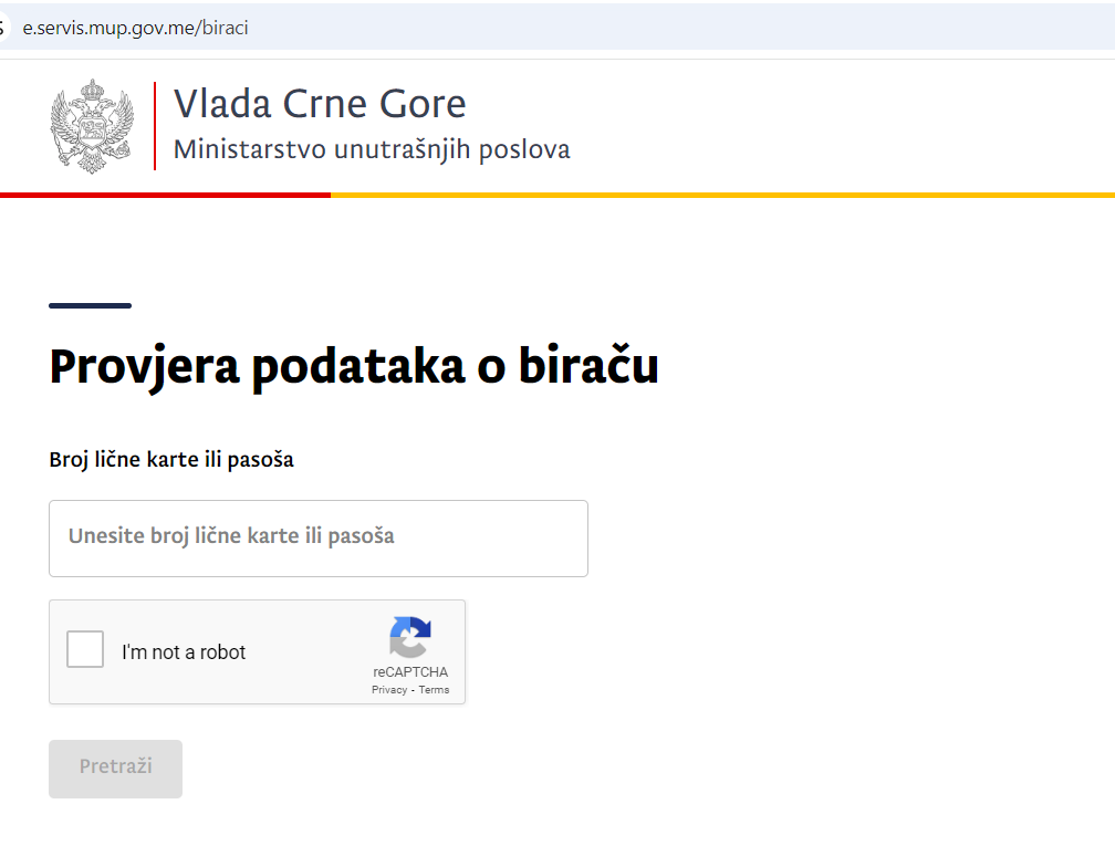 Sajt biraci.me u prekidu: Birači jutros imali poteškoće