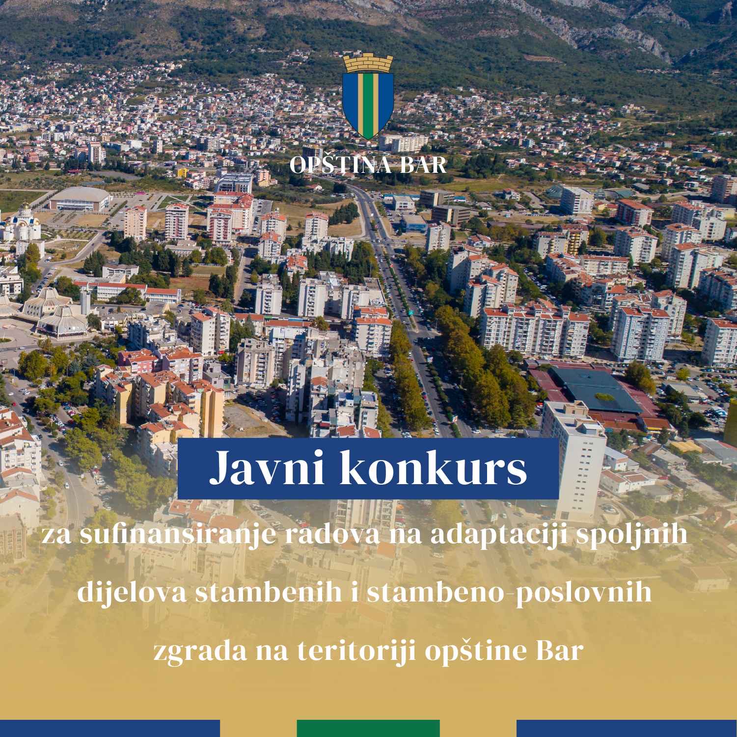 Opština Bar raspisala konkurs za sufinansiranje radova na fasadama zgrada u Baru