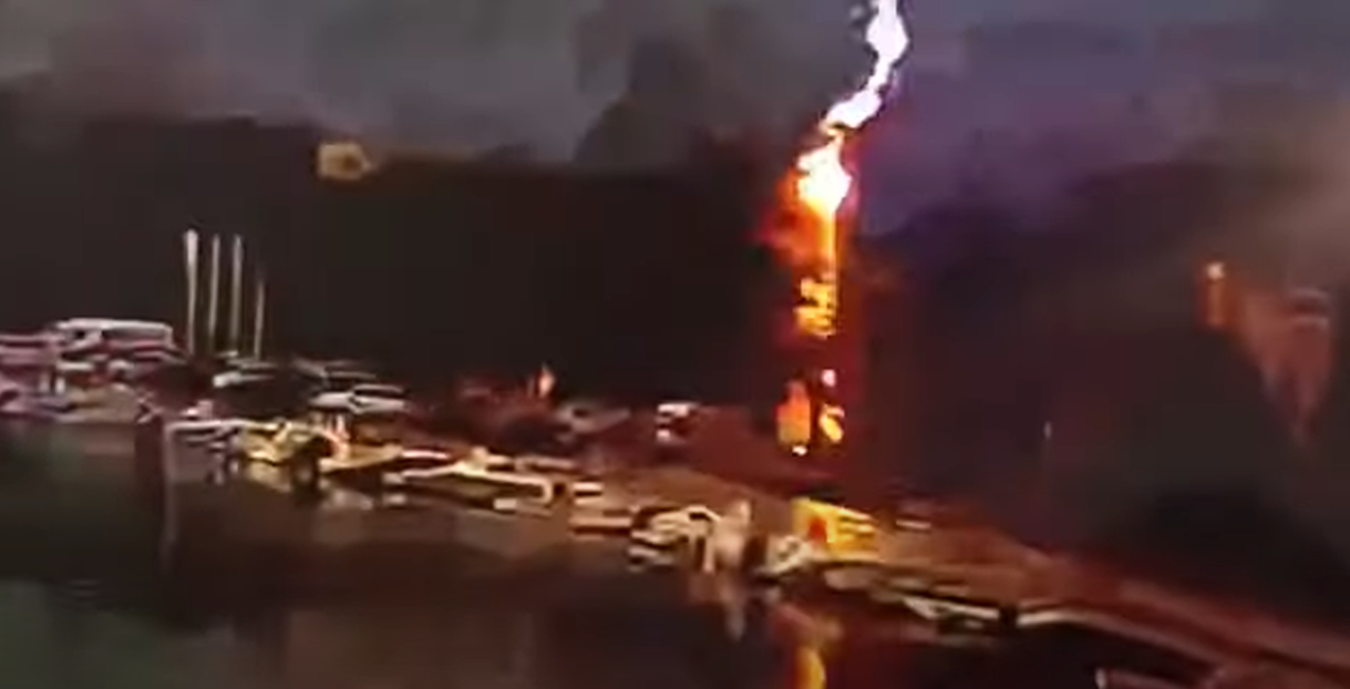 Snimak udara groma na Šetalištu u Baru