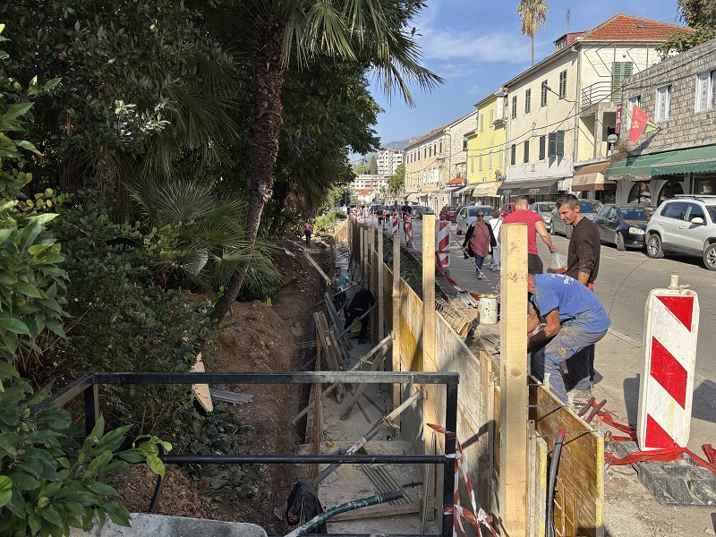 Herceg Novi: Počinje rekonstrukcija Njegoševe ulice
