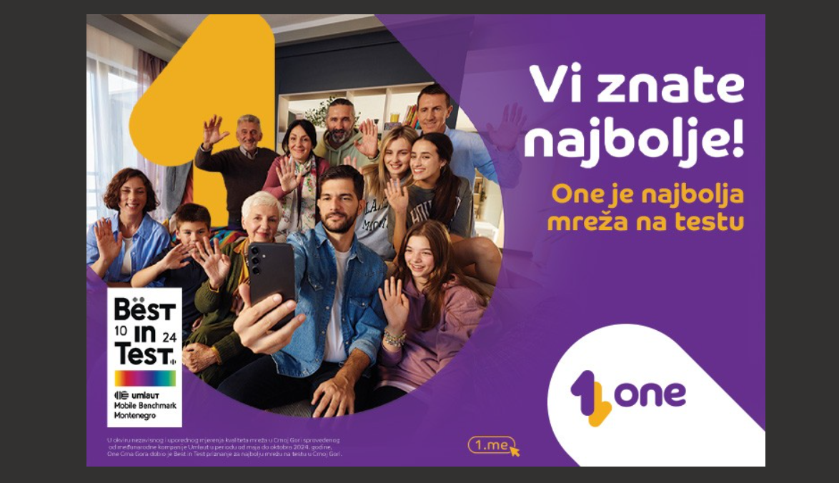 One je najbolja mreža na testu u Crnoj Gori prema istraživanju Umlauta