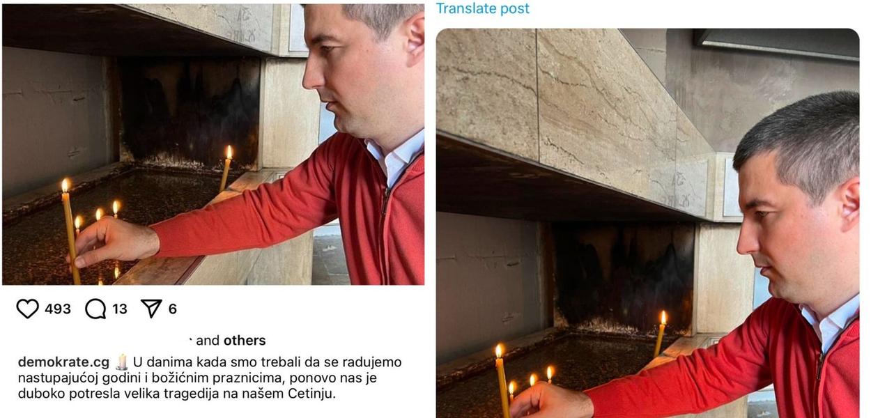 Bečić falsifikovao fotografiju za odavanje počasti žrtvama na Cetinju