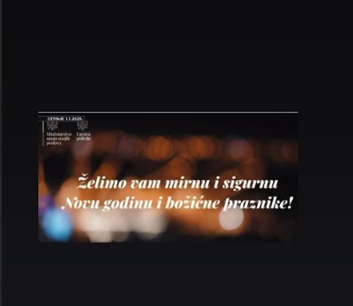 Nevjerovatno: MUP i UP i jutros na RTCG poželjeli &#8211; mirne i sigurne praznike