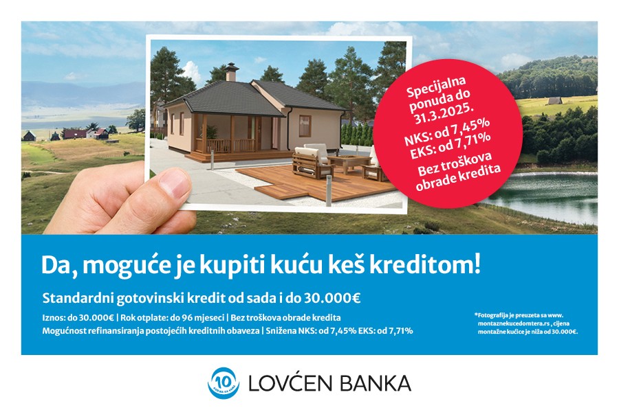 Veći iznos i snižena kamatna stopa na Standardni gotovinski kredit: Keš kreditom sada se može kupiti i kuća!