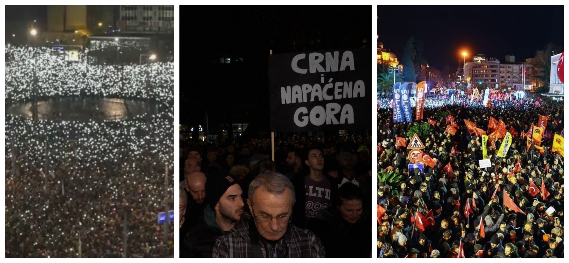 Protesti na Balkanu od početka 2025: Srbija, Crna Gora, Turska, Sjeverna Makedonija…