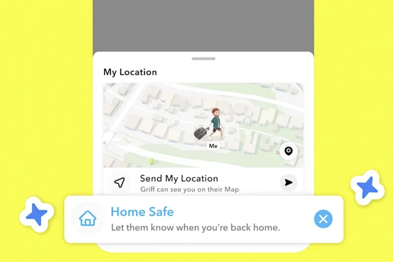 Snapchat može automatski da obavijesti prijatelje da je korisnik sigurno stigao kući