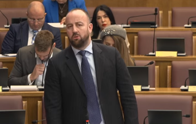 Andija Nikolić, Foto: Printscreen/ YouTube/ Skupština Crne Gore