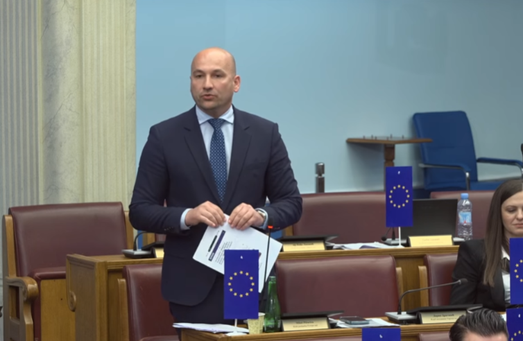 Miloš Pižurica, Foto: Printscreen/ Skupština Crne Gore
