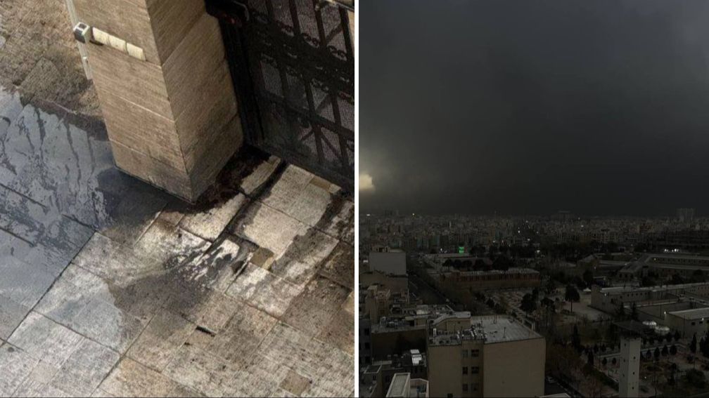 Crna kiša pada u Iranu. Platforma X

