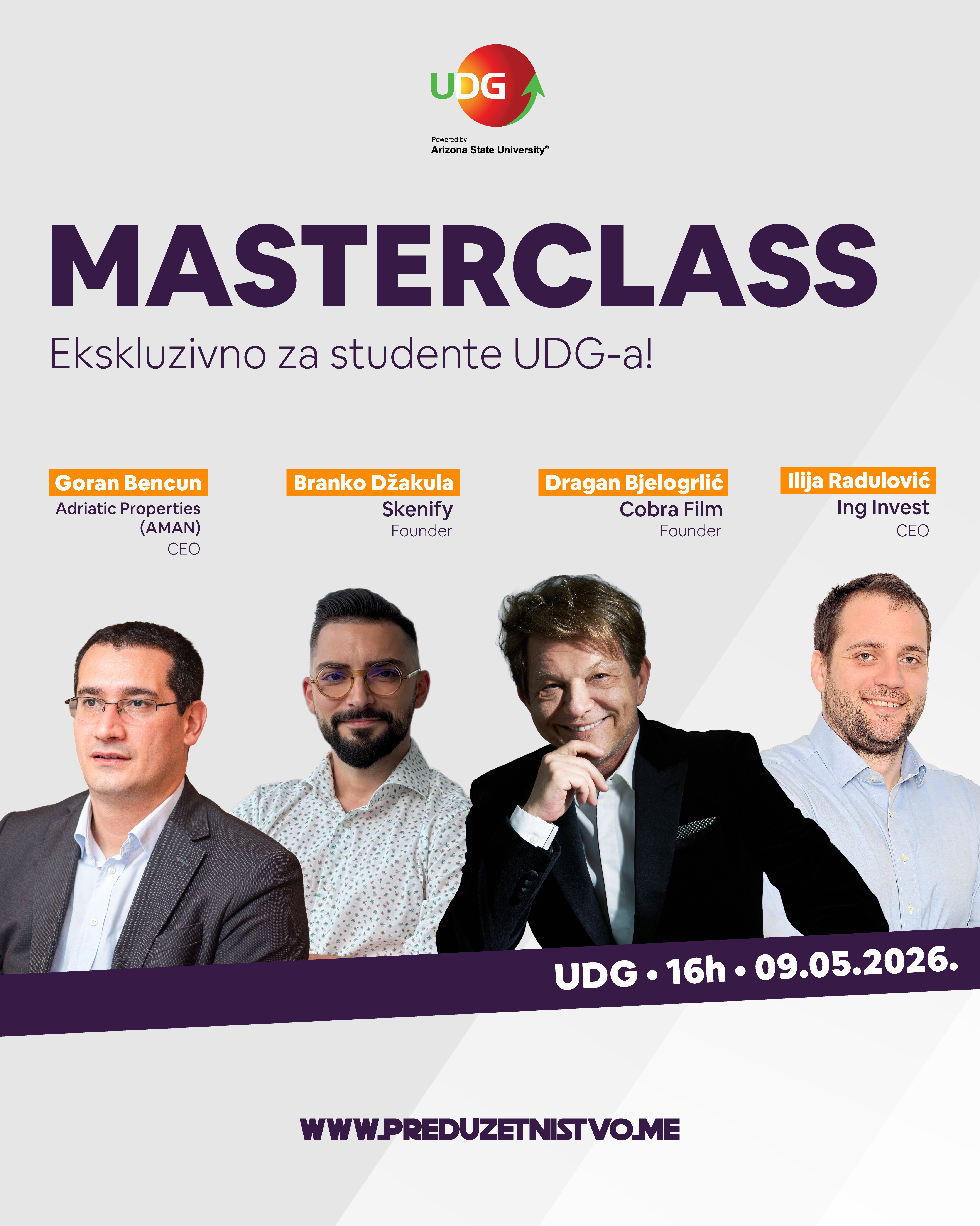 Festival preduzetnišva Univerziteta Donja Gorica - ekskluzivni masterclass